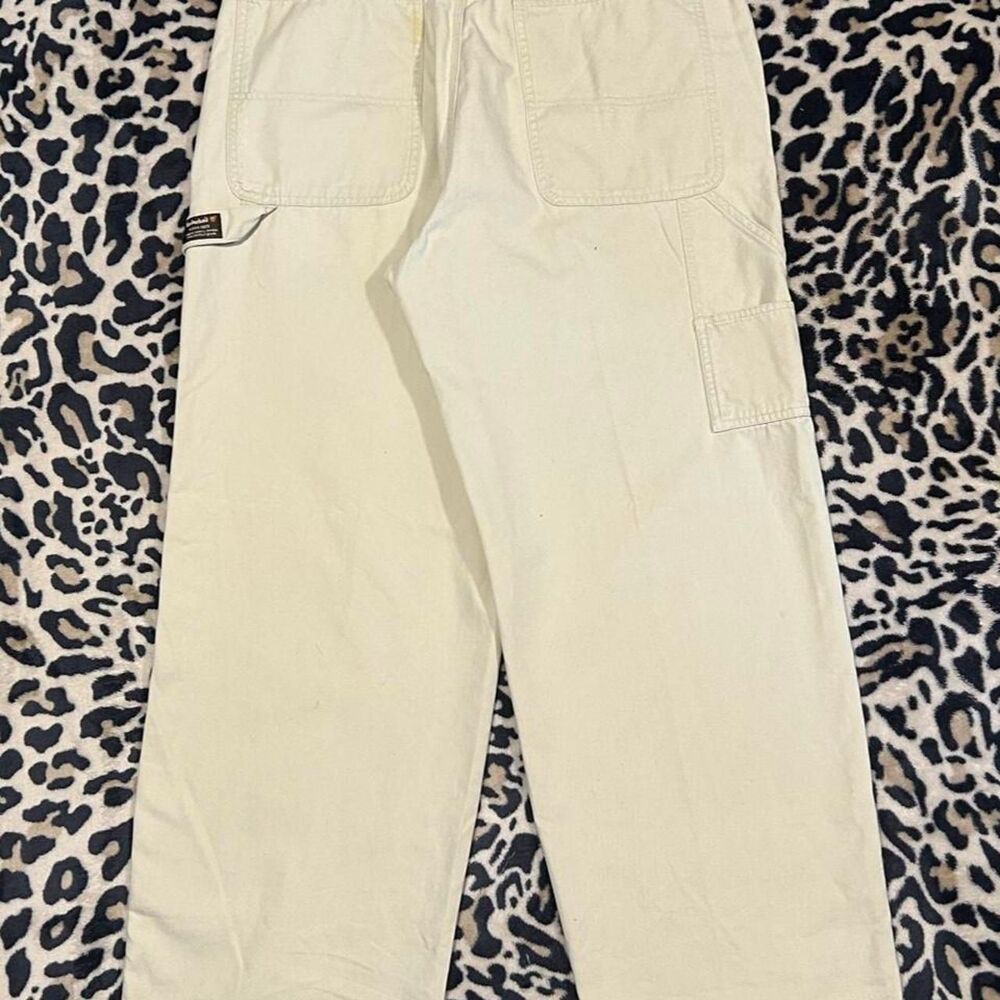 Timberland Men's Cream and White Trousers